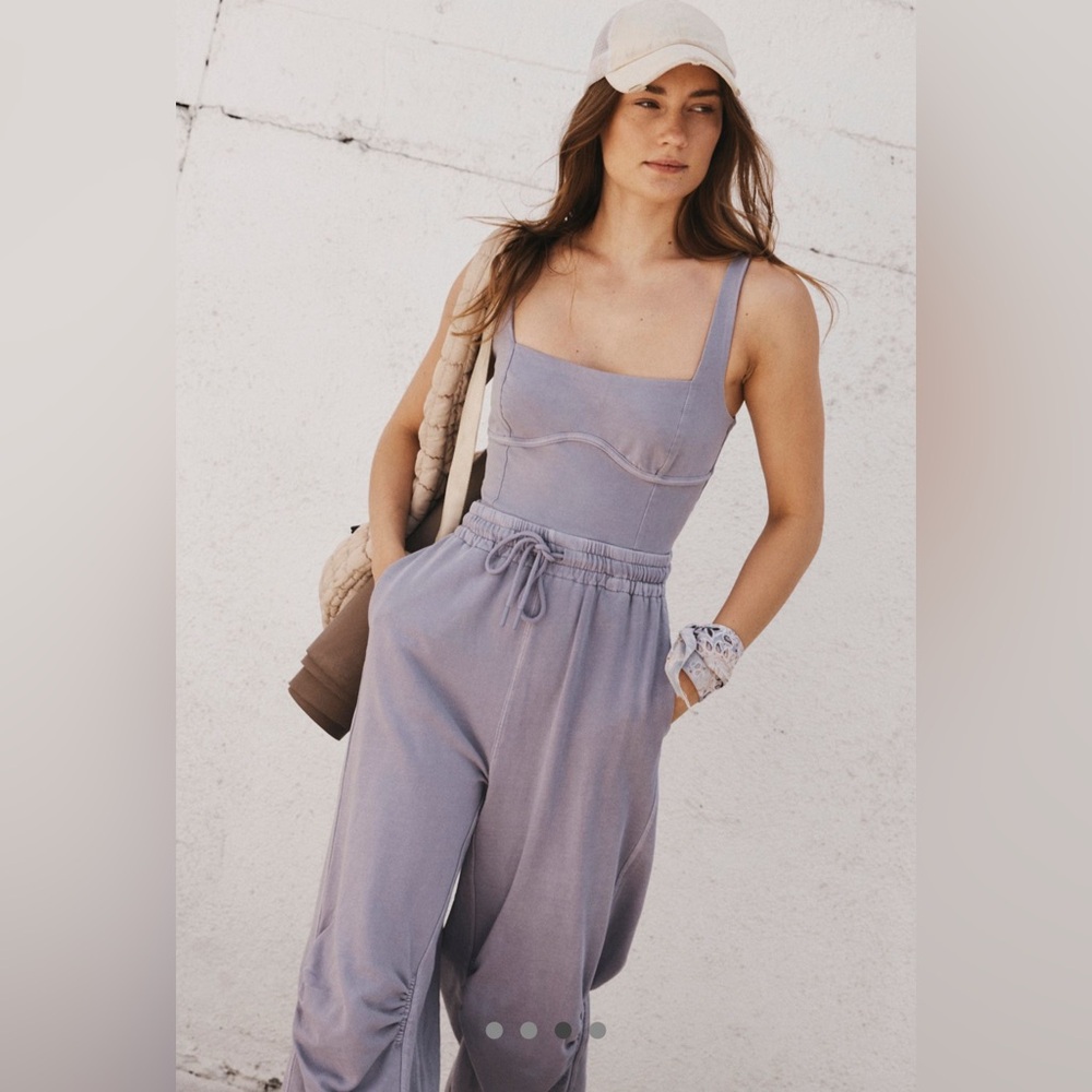 Free People Movement Inbound Onesie Trailblazer Purple Athleisure ~ Size Lg NWT - Picture 2 of 14